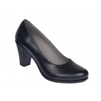 Pantofi dama eleganti din piele naturala toc 7cm Negru NA236NP
